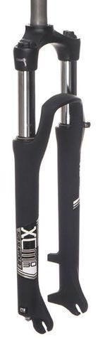 SR Suntour XCT 27.5" Suspension Fork Coil Spring, PreLoad Adj, 100mm Travel, Gloss Black, Disc Only