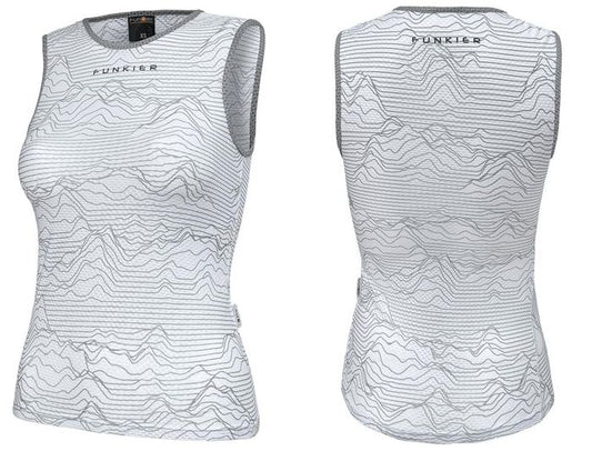 FUNKIER Sotto Women-s Sleeveless Base Layer - White, Medium