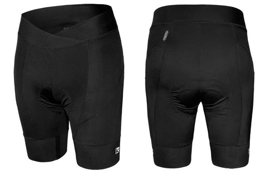 FUNKIER Nivellina PRO Women-s Cycling Shorts - Thin, Soft, Elastic Gripper, Sculpt Waist Band, C-15 Pad, Black, S