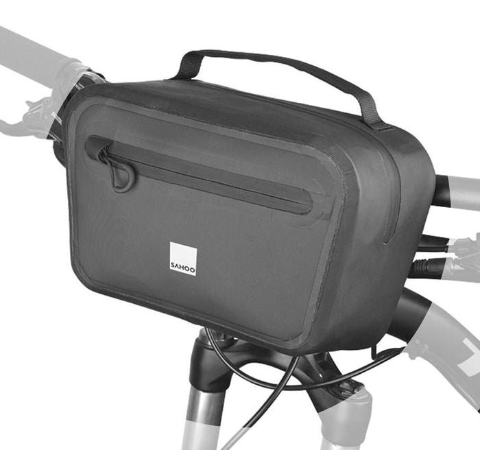 SAHOO Handle Bar Bag - Waterproof PVC Material, 2L Capacity, Velcro Strap Attachment