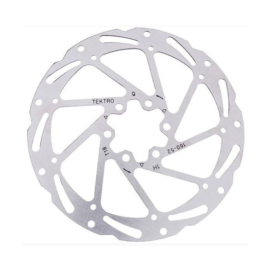 Tektro Disc Rotor 160mm 6 Bolt Stainless Steel - High Heat Tolerance
