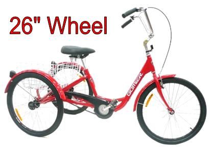 Gomier Australia Designed Trike 26" 6 Speed Shimano - Bright Red