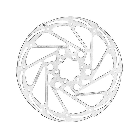 TRP Slotted Rotor 203mm 6 Bolt - Stainless Steel with Rust-Blocker