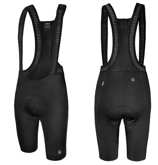 FUNKIER Elite Men-s Bib Knicks - Compression Lycra, F1 Chamois, One Panel Bib, Black L