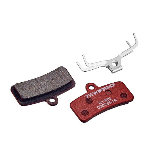 TEKTRO Q13RS Disc Brake Pads - 4 Piston, Red, 5mm Thick