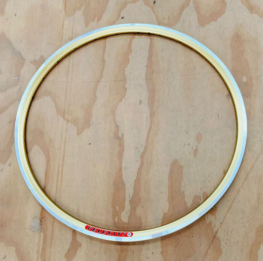 Velocity Fusion 700c Rim - Bright Gold, 28H, Presta Valve, Rim Brake, Double Wall, MSW
