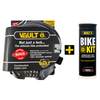 Vault Combo Cable Lock & Bike ID Kit