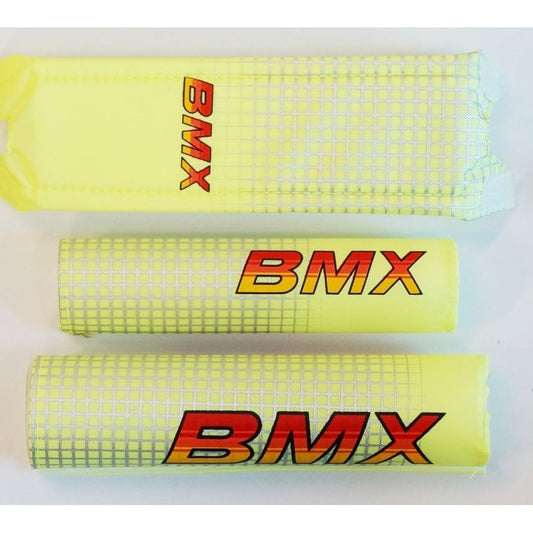 12" Bike CRASH PAD Set in FLURO LIME - Protective Gear for Safe Riding