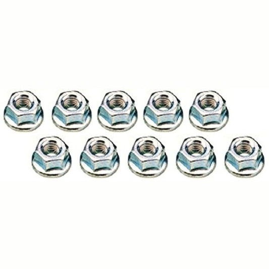 14mm Axle Flange Hub Nut - Bag of 10, Silver