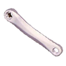 165mm LH Crank Arm - Diamond Taper, Low Profile, Alloy SILVER