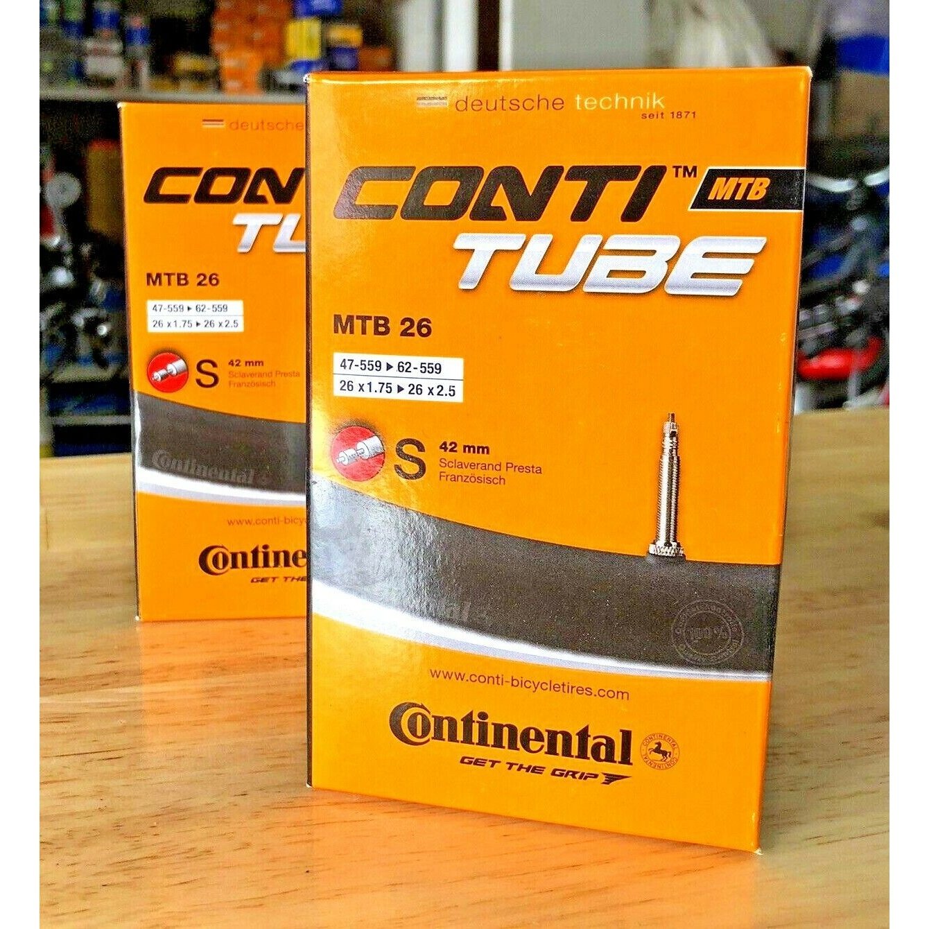 2 x CONTI 26 x 1.7 - 2.5, Bike Tube 26" inch Inner Tubes FV MTB PV 26x Bikes