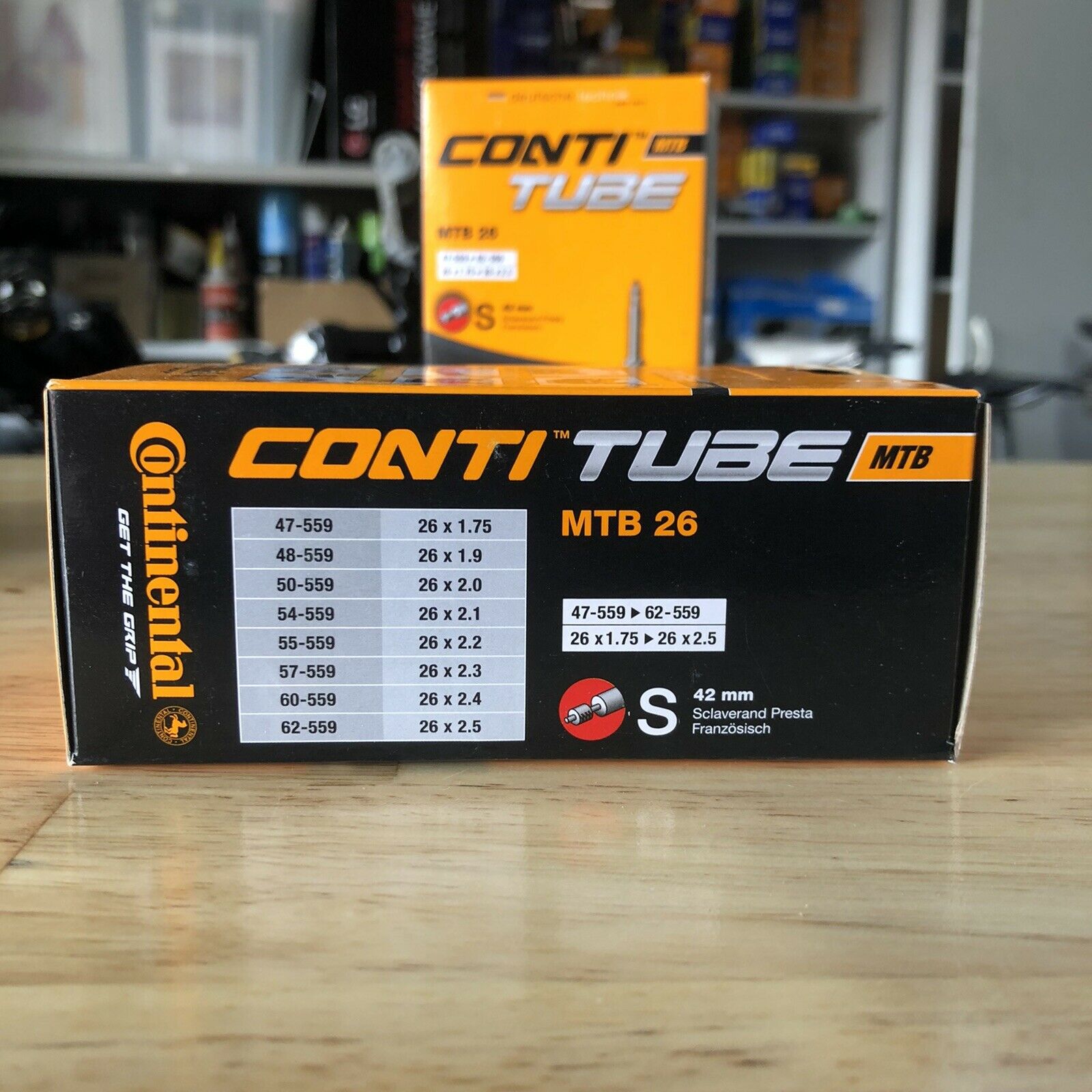 2 x CONTI 26 x 1.7 - 2.5, Bike Tube 26" inch Inner Tubes FV MTB PV 26x Bikes