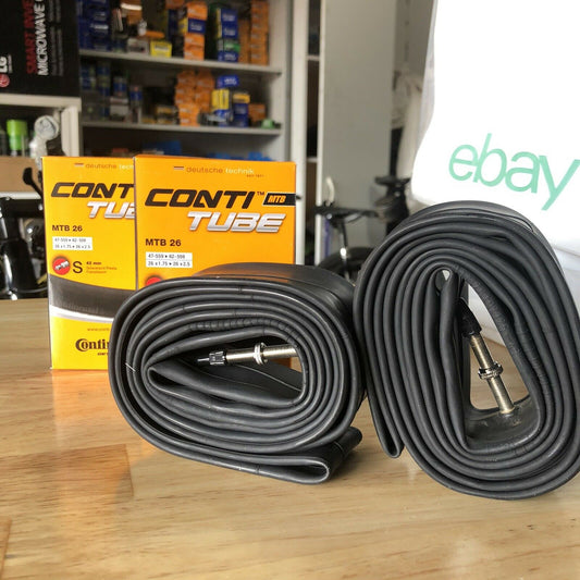 2 x CONTI 26 x 1.7 - 2.5, Bike Tube 26" inch Inner Tubes FV MTB PV 26x Bikes