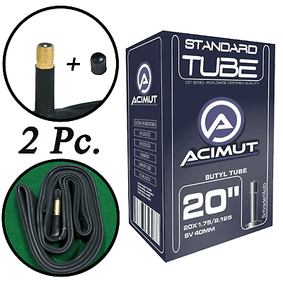 2 x CST 20 x 1.90 - 2.125 Bike Tube 20" inch Inner Tubes SV MTB AV 20x Bikes
