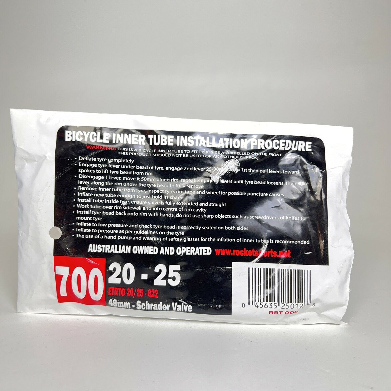 2 x ROCKET 700C x 20 - 25c Tube Car Valve Schradder Road Bike Inner Tubes 700c