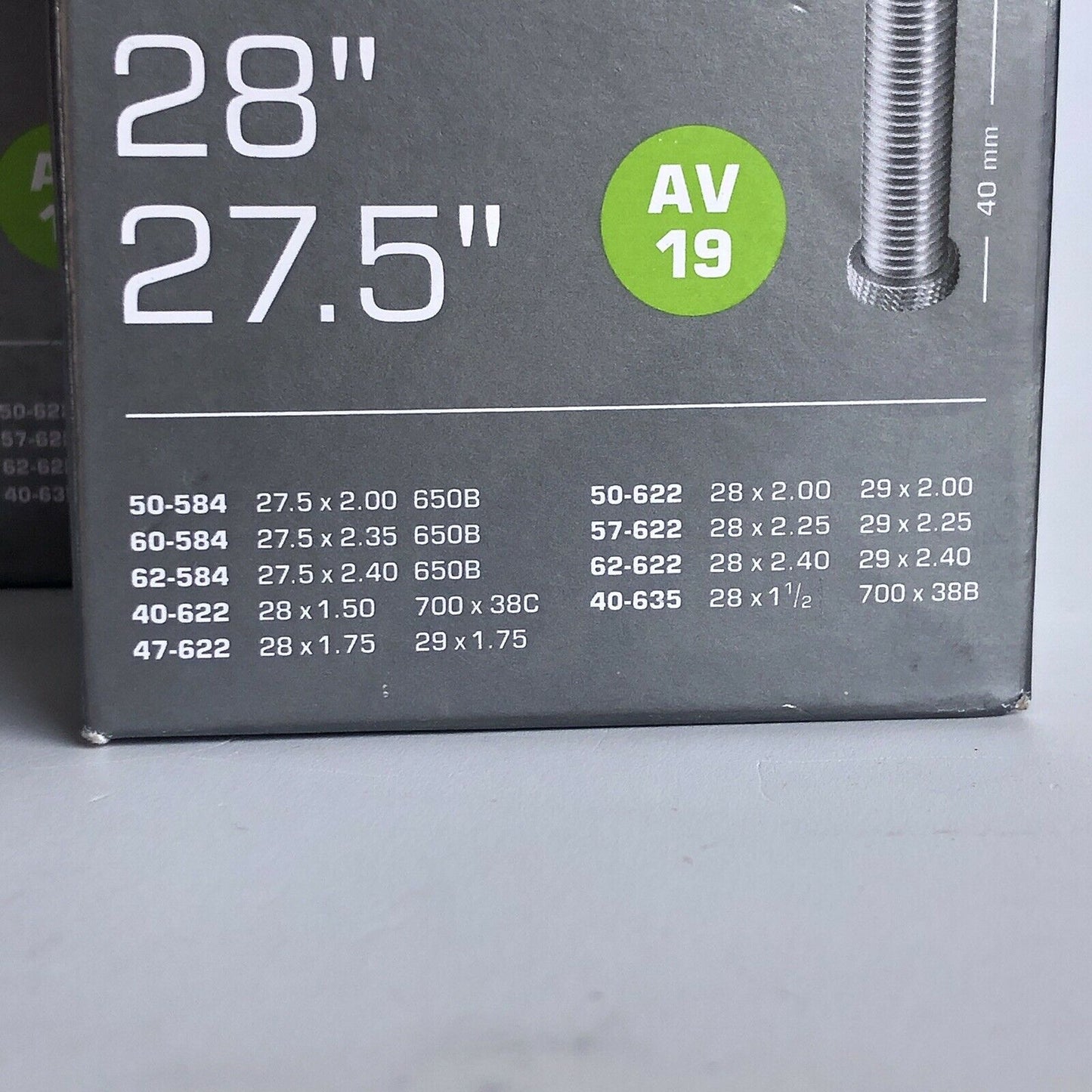 2 x SCHWALBE 27.5 / 28 / 27.5 x 1.50 - 2.40" 40 to 62 - 622 Bike Inner Tubes