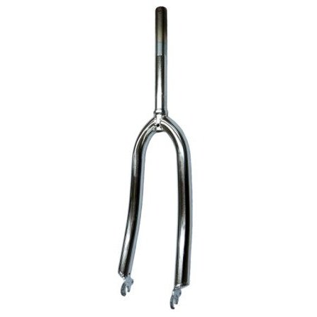 24" Threaded Fork Silver, 100mm, Without Pivot, 22.2mm Steerer