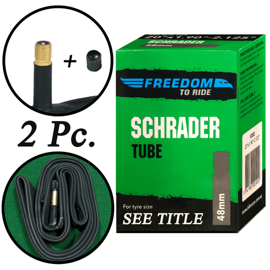 2x FREEDOM - 700 x 35 - 42c Bike Tube Schradder Valve 48mm