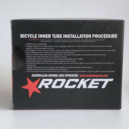 2x ROCKET- 29 x 1.90 - 2.35 Bike Tube Scradder Valve 48mm