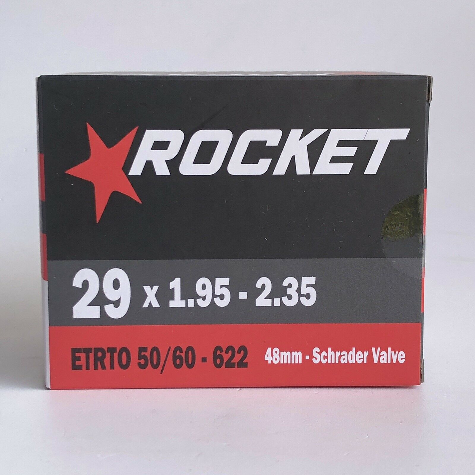 2x ROCKET- 29 x 1.90 - 2.35 Bike Tube Scradder Valve 48mm