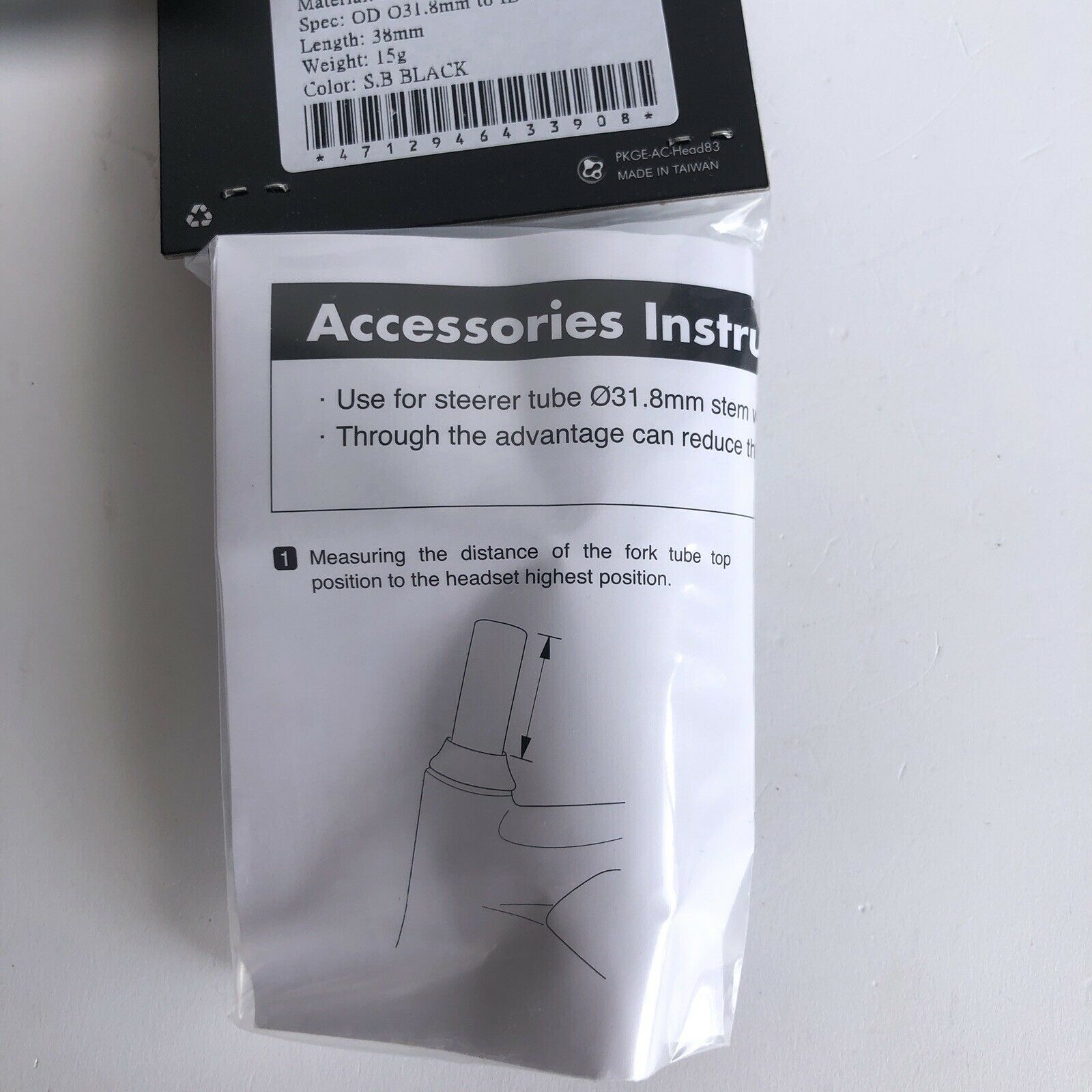 31.8mm to 28.6mm 1 1/4 to 1 1/8 Stem Adapter Adaptor Shim Tube Steerer Fork