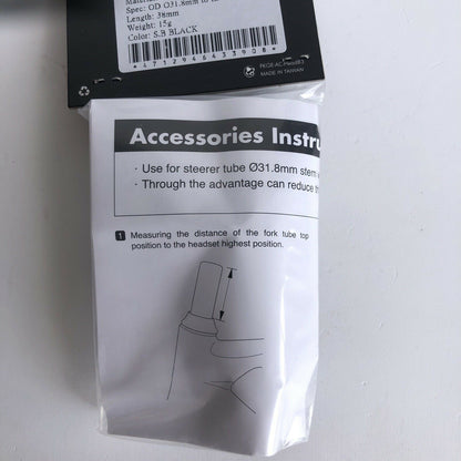 31.8mm to 28.6mm 1 1/4 to 1 1/8 Stem Adapter Adaptor Shim Tube Steerer Fork