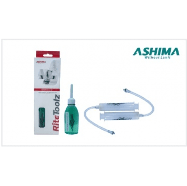 ASHIMA Quick Bleed Kit - 1x Mineral Oil 60ml, 2 x Fluid 60ml, 2 x Syringe 20ml