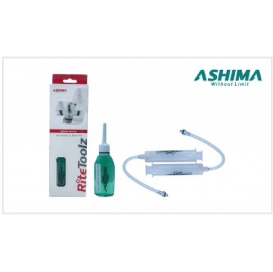 ASHIMA Quick Bleed Kit - 1x Mineral Oil 60ml, 2 x Fluid 60ml, 2 x Syringe 20ml