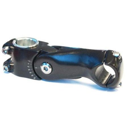 Ahead Adjustable Stem 110mm Extension, 28.6mm Diameter, Shim for 25.4mm, Black Finish