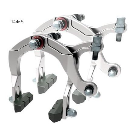 Alhonga BMX Caliper Brake Set - Alloy, SILVER Front & Rear