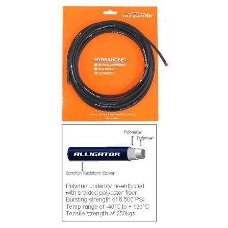 Alligator Shimano - alike 5mm Hydraulic Hose - 7.62m, Black