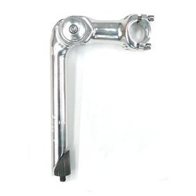 Alloy Adjustable Stem 100mm Extension, 22.2 Quill, 25.4 Handlebar, Silver