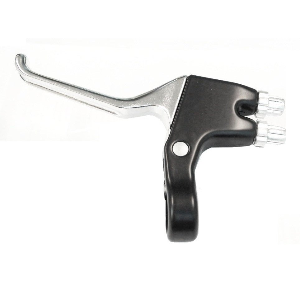 Alloy Dual Cable Left Hand Brake Lever - BLACK/SILVER