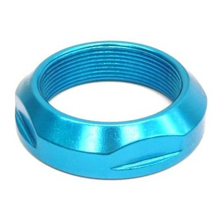 Alloy Lock Nut, Blue - OD1 1/8 ID 25.4 Dia - BLING Upgrade