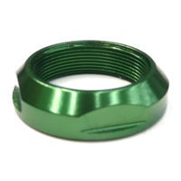 Alloy Lock Nut - GREEN, ID1 1/8, 25.4 dia - BLING Upgrade