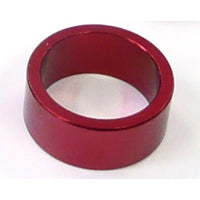 Alloy Spacer 1 1/8 Red 15mm - Lightweight Bike Part