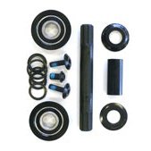 American Type Bottom Bracket Set Cro-mo Spindle, Sealed Bearings, 8T, 19mm Interface, Set of 10, Black