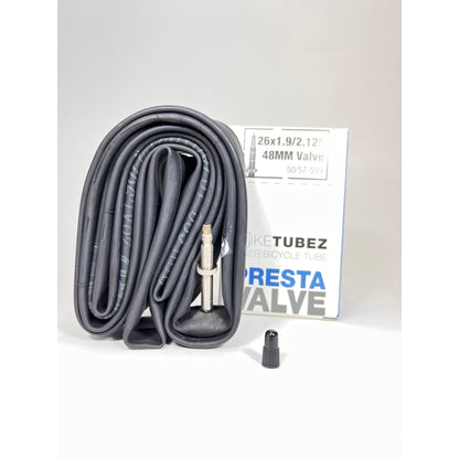 BIKE TUBEZ - 2 pc 26 x 1.9 - 2.125 Presta Inner Bicycle Tubes PV FV