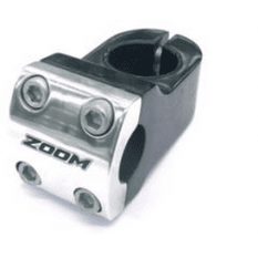 BMX Ahead Stem - 55mm Extension, Silver Finish, 28.6 Steerer, -22.2mm Bar Bore