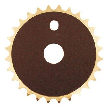 BMX Alloy Chain Ring - 28T, 1/2 x 1/8, 7mm Thick, Black/Silver