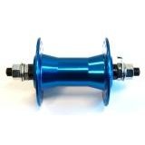 BMX Front Hub Nutted Alloy Axle 3/8 Blue 36H 100mm OLD