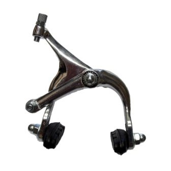 BRAKE Caliper Brake Set 45-57mm Reach, Single Pivot, Alloy, Nutted, SILVER Front & Rear