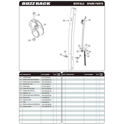 BUZZRACK Buffalo 4 Tow Ball Bike Rack - Dual Arm Design