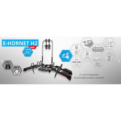 BUZZRACK E-Hornet H2 Hitch Bike Rack - 2 Bike Platform