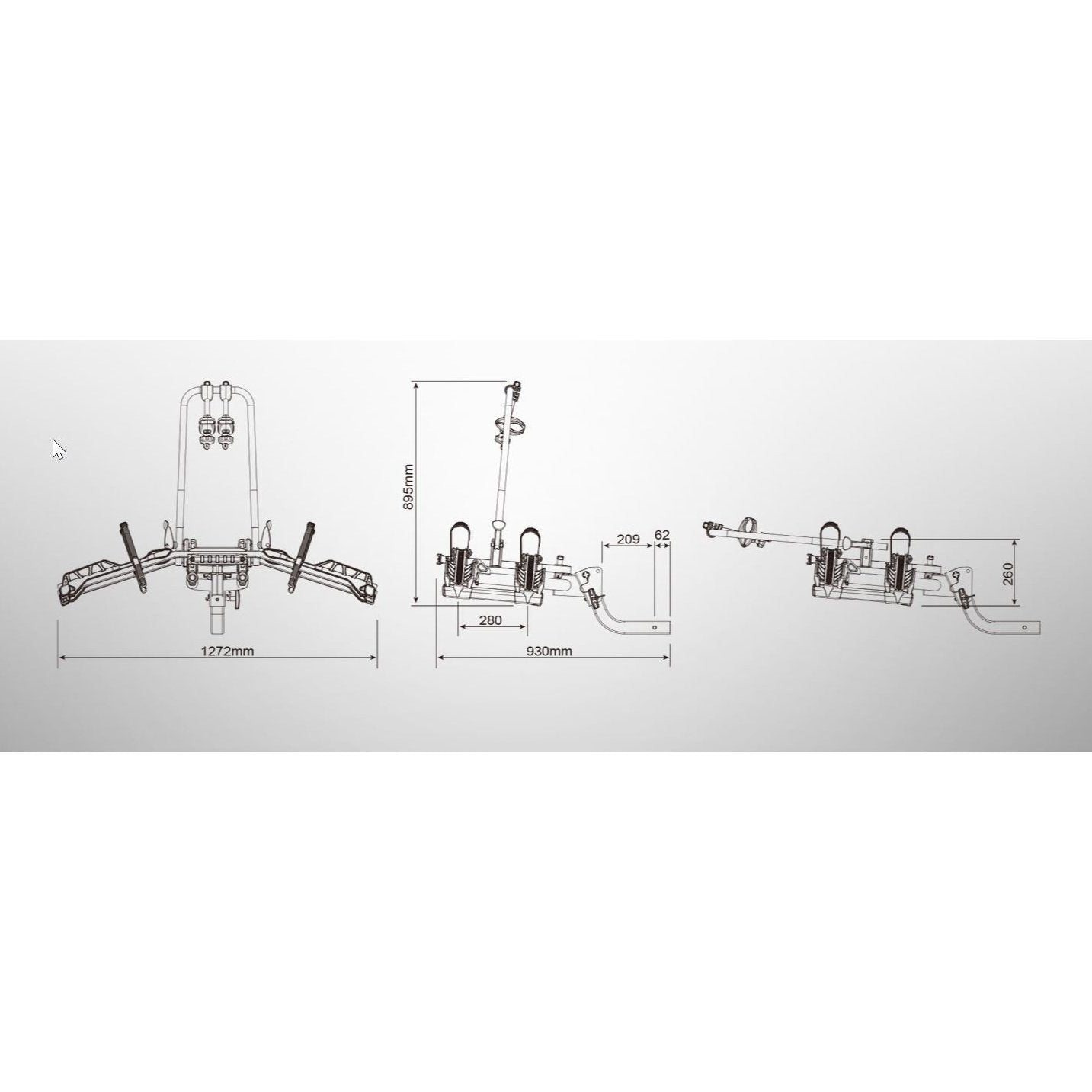 BUZZRACK E-Hornet H2 Hitch Bike Rack - 2 Bike Platform