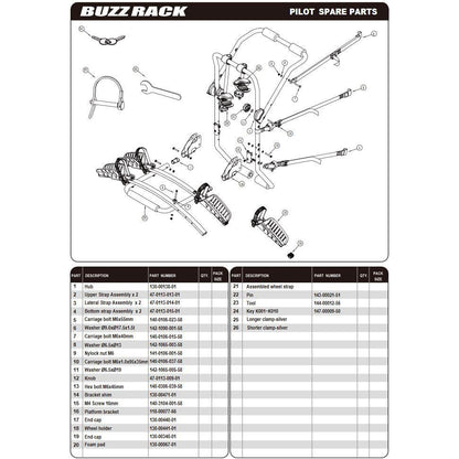 BUZZRACK Pilot 2-Bike Trunk Platform Rack - Easy Install & Secure Hold