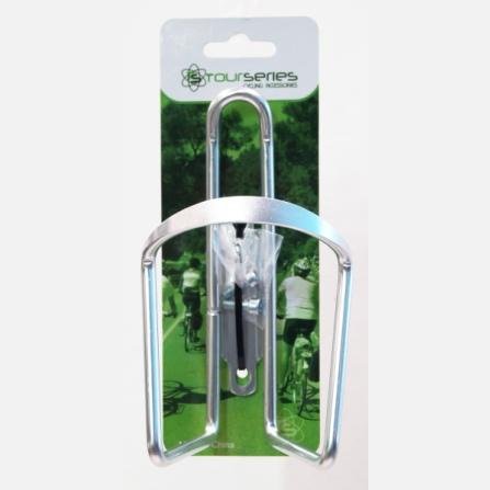 BikesUp Alloy Bottle Cage - Traditional Style SILVER with 2 Bolts