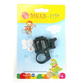BikesUp BELL Alloy Flick Bell - Small Black Bike Bell for 25.4mm BB