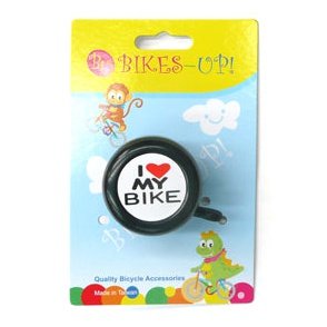 BikesUp BELL Steel Bike Bell "I Love My Bike" Fits 25.4mm BB