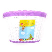 BikesUp Bikes Up Kids Front Basket - White/Purple Flowers